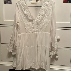 Beautiful white dress with darling details